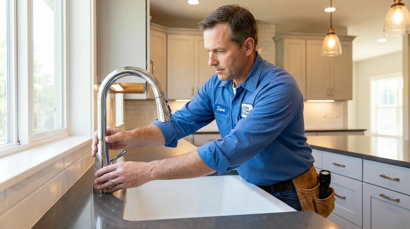 Kitchen faucet installation by Johns Plumbing LLC in Calvert City